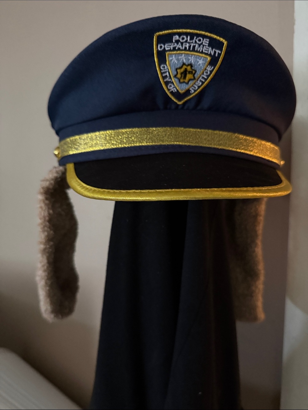 Kids Dogman Costume Hat with Gold Trim